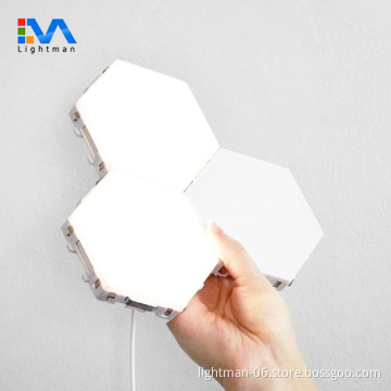 1w DIY White Light Hexagon LED Panel Lamp